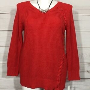 NWT Gibson Latimer Long Sleeve Red Sweater Size 1X